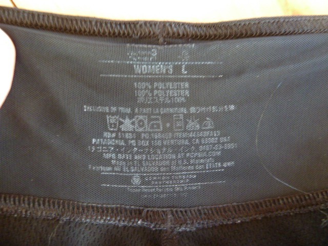 Patagonia Performance Base Layer Pants Womens L LARGE Lightweight Bottoms Black thumbnail 5