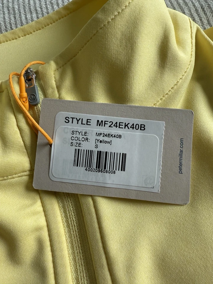 Pullover Peter Millar 2025 U.S. Open amarillo Perth melange rendimiento cuarto cremallera Foto 3 de 4