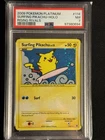 Surfing Pikachu 114/111 Rising Rivals ERROR HOLO BLEED - PSA 7 - Swirl - BEAUTY