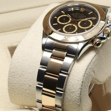 Rolex Daytona 40mm Two-Tone Black/Champagne Dial YG Bezel Oyster 16523 11