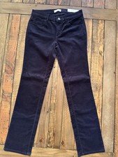 LOFT Women Curvy Straight Corduroy Pants Size 25 Black NWT