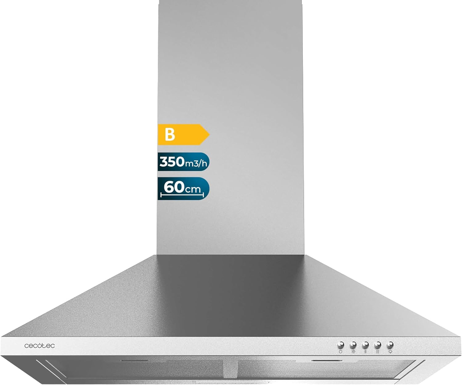 Cappa Parete 60 cm Bolero Flux PM 603500 Inox - Installazione Facile