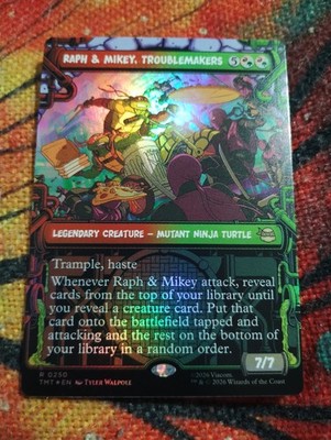 SHOWCASE FOIL Raph & Mikey, Troublemakers - TMNT - NM - MTG Magic: The Gathering