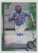 2022 Bowman Chrome Prospect Green Refractor 82/99 Estanli Castillo Auto 1b1a