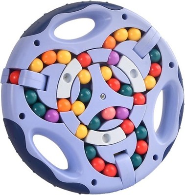 Fingerwürfel IQ Spielzeug Rotierender Cube Blau Dekompression Puzzle 6cm Kinder