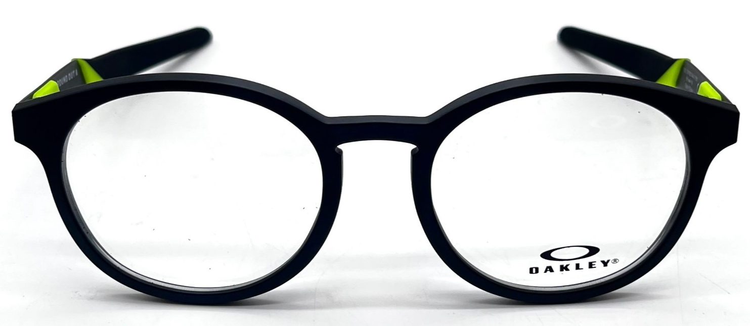 OakleyRoundOutAOY8014AEyeglassesRoundFullRimSatinBlackDemoLens-New