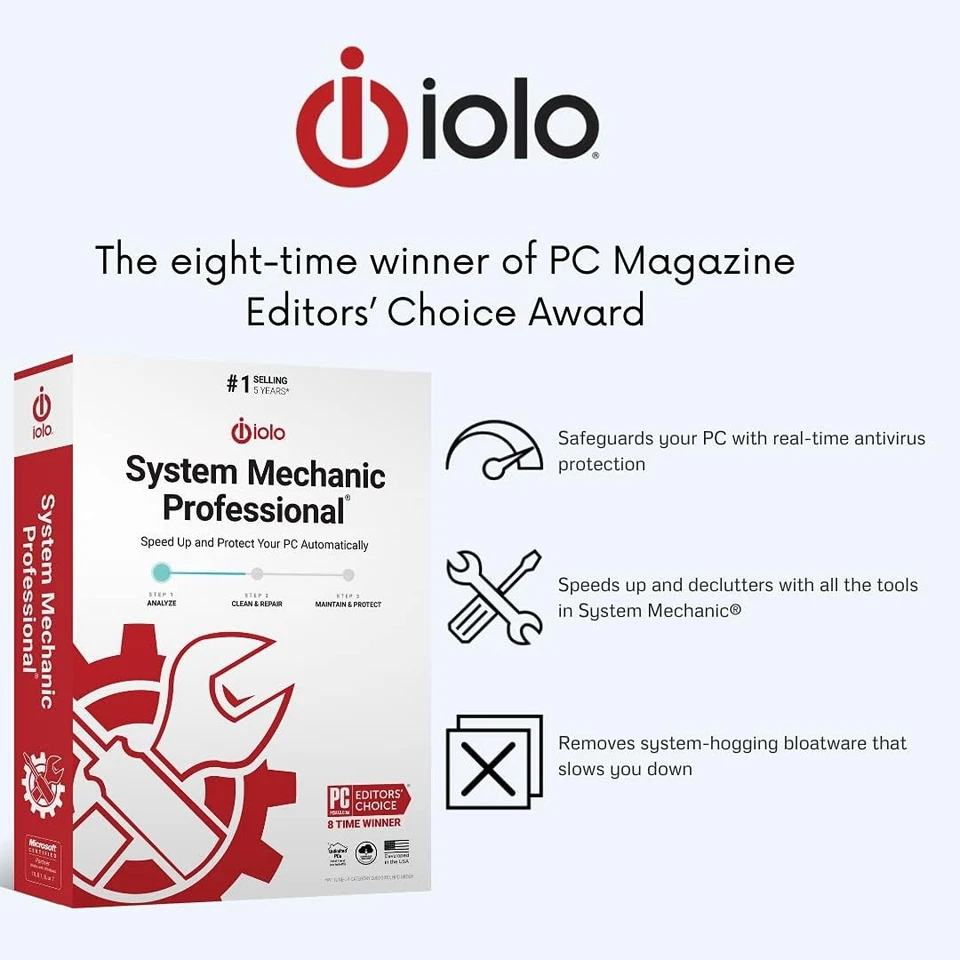 iolo - System Mechanic Pro, Computer Cleaner for Windows, Blocks Viruses and... - Image 4 of 4