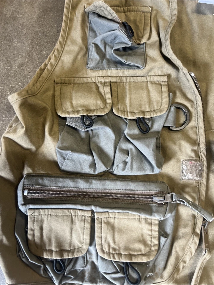 Chaleco de pesca vintage de campo y arroyo PEQUEÑO Foto 4 de 4