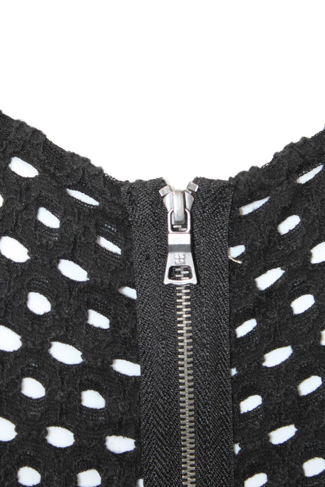 Vestido Vaina BCBG Max Azria Mujer Malla Capas Cremallera Negro Talla S Foto 4 de 4