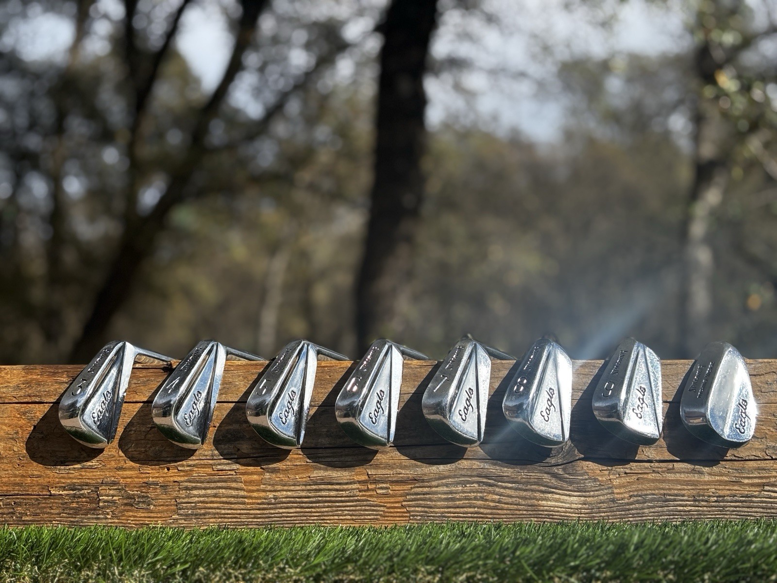 Spalding Eagle Iron Set 3-PW RH Stiff Steel Shafts Original 
