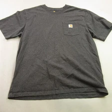 Carhartt Shirt Mens XL Short Sleeve Crew Neck Pocket Original Outdoors Gray