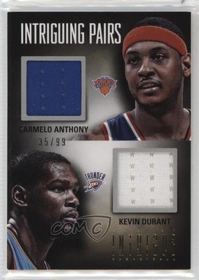 2012 Intrigue Intriguing Pairs Materials 35/99 Carmelo Anthony Kevin Durant 2b6