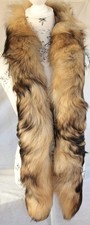 Fur Scarf Fox Boa Fur Stole Coat Trim Cape Sea Fox Fashion Beige Black