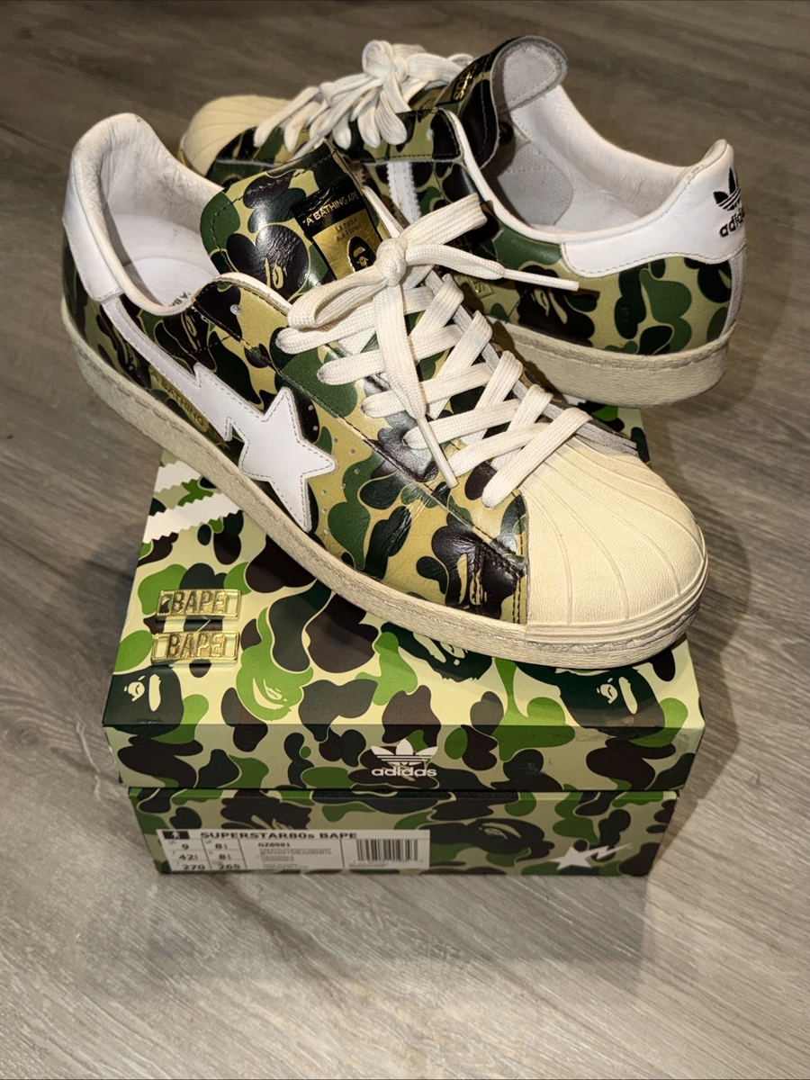 adidas gazelle silver green womens adidas x Bape Superstar 80s main image 0