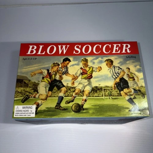 VINTAGE BLOW SOCCER by Schylling Game BOARD and Fun Brand New in Box 1969