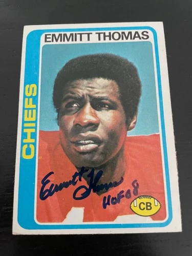 Kansas City Chiefs Emmitt Thomas Signed 1978 Topps Card