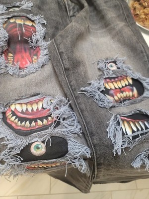 DOUBLET Recycled Monster Repair Jeans NWT Made In Japan Sz Med