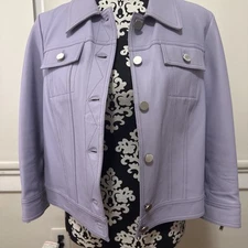 Worth New York 14 Amazing Lavender Leather Jacket NWOT Soft Leather RARE!