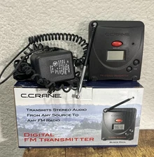C.Crane FM Transmitter FT-007 FM Black Mica With Power Supply + Original Box