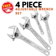 Crescent 4 Piece Adjustable Wrench Set 6 8 10 12 In Adjustable CR V Steel NEW