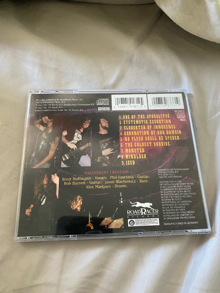 Retribution by Malevolent Creation (CD, Jun-1992, Roadrunner Records) Deicide - Image 4 of 4