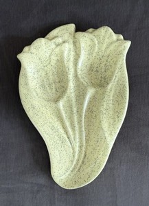 Vtg Speckled Tulip Double Spoon Rest Holland Mold MCM Kitchen