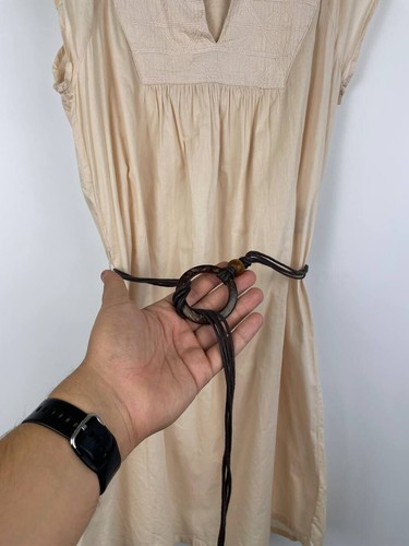 Vanessa Bruno athe womens dress cotton beige made in India size M - Picture 3 of 7