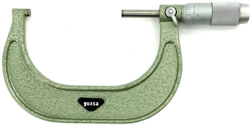 Yuasa Outside Micrometer, Inch, Friction Thimble, 3”-4" .0001” Range