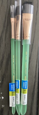 3 Princeton Neptune 3/4'' 1/4  1/2  Aquarelle Level 3 Watercolor Paint Brush