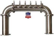 BIERGARTEN - BEER TOWER - 6 FAUCETS - MADE IN U.S.A.- GLYCOL COOLED -SSP-6G