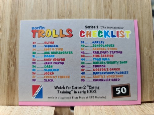 Norfin TROLLS🏆 Series 1 #50 1992 Trading Card 🏆FREE POST - Bild 2 von 2