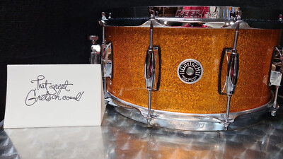 GRETSCH SNARE DRUM USA BROOKLYN 14x6,5'' Zoll Gold Sparkle / Rullante