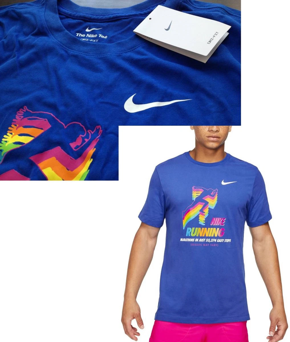 Men&#039;s【NIKE DRI-FIT Running Rainbow Logo @Size Large | eBay