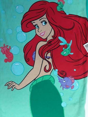 DISNEY 2-piece Girls ARIEL pajama set 100% cotton, GREEN, size 10 *New w/Tags - Picture 5 of 8