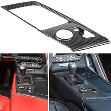 Carbon Fiber Manual Control Gears Panel Cover Trims for 2014-2019 Corvette C7