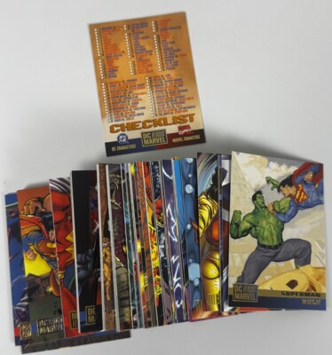 1995 Fleer DC versus vs Marvel Trading Card Complete Set / 100 Cards/ RARE