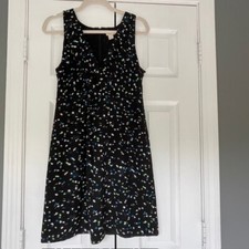 J.CREW Women’s Size 4 Small Painted Dot Dress V-Neck Lined Style C3871