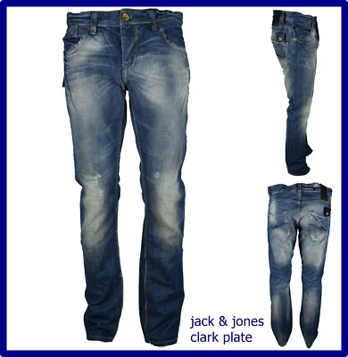 jack jones mens clear low waist flared straight leg jeans w32 w33