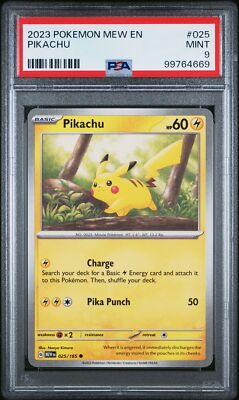 POKEMON 151 #025 PIKACHU - PSA 9 - 2023 MEW EN SCARLET VIOLET