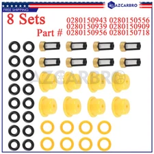 Fuel Injector Repair Kit Set O-Ring Pintle Cap Filter For Ford V8 0280150556