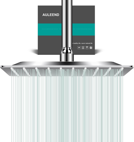 Rain Shower Head, Work with Any Decorative Style,All Metal Rainfall Shower Head