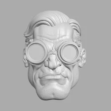 Dex Ironstride v4 Steampunk hero custom head for Cosmic Legions & other figures