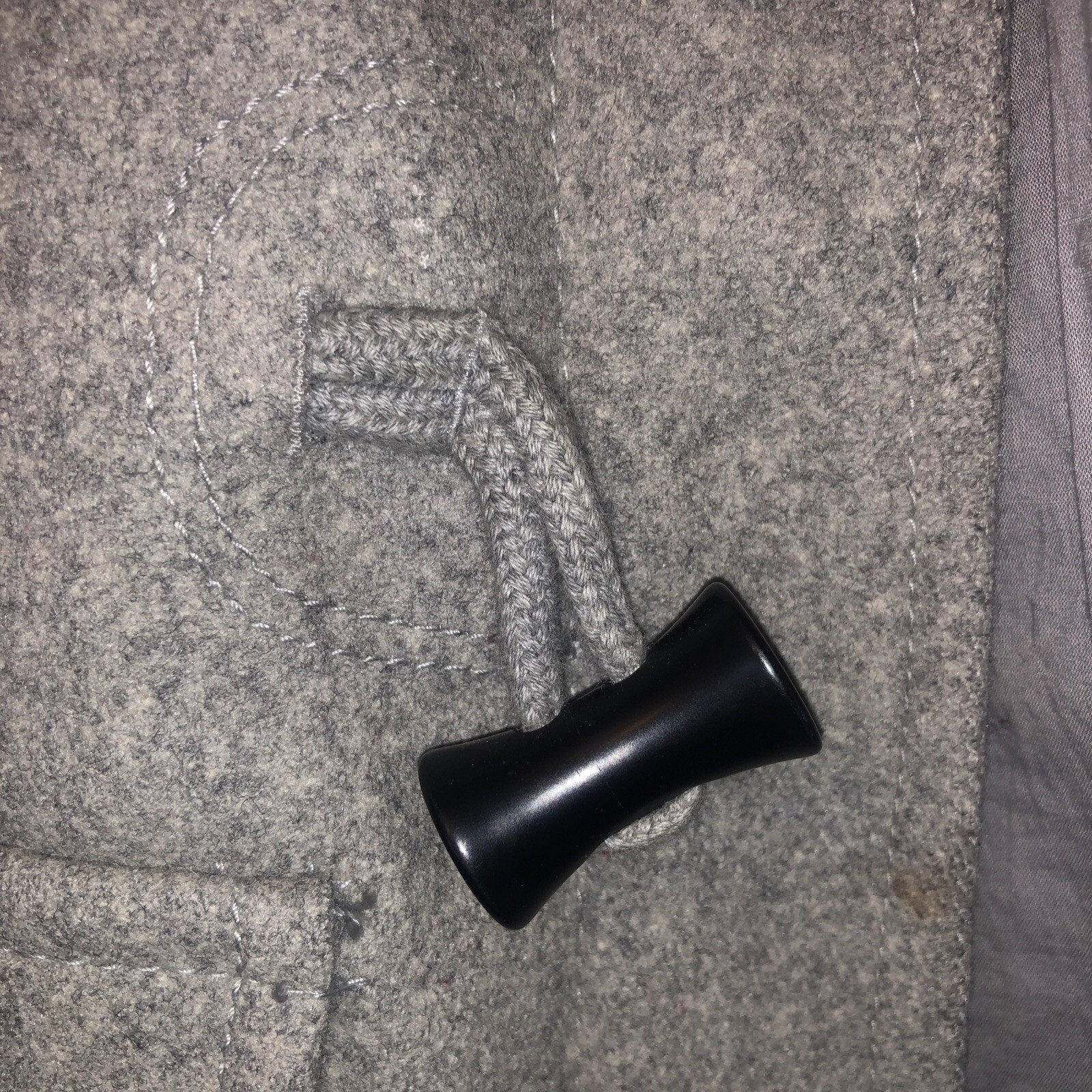 GAP Gray Wool Blend Zip Up Toggle Button Duffel C… - image 8