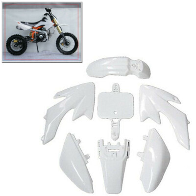 Full White Plastic Body Fender Fairing Kit CRF50 XR50 SDG SSR 110 125cc Pit Dirt