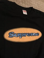 Supreme SS18 Black Ripple Long Sleeve Tee Shirt Mens Size Large Bogo Box Logo