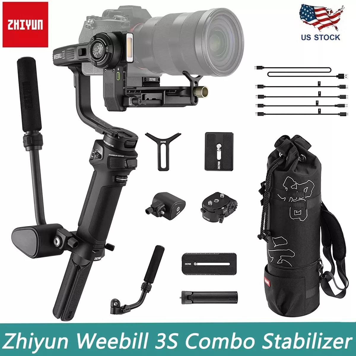 Zhiyun Weebill 3S 3 S Combo Gimbal Stabilizer 3-Axis Handheld Video  Stabilizer