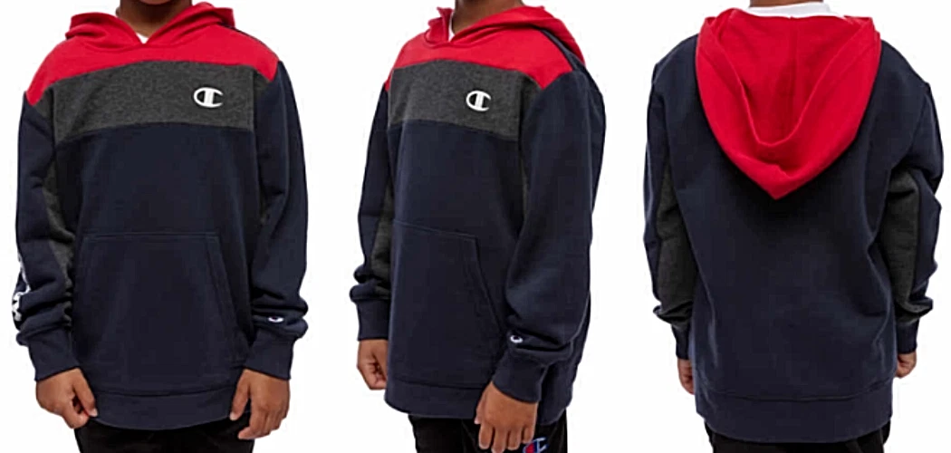 Champion sweater top dark blue red