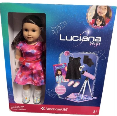 American Girl 2018 Luciana Vega Doll Starry Night Outfit Telescope Projector Nib
