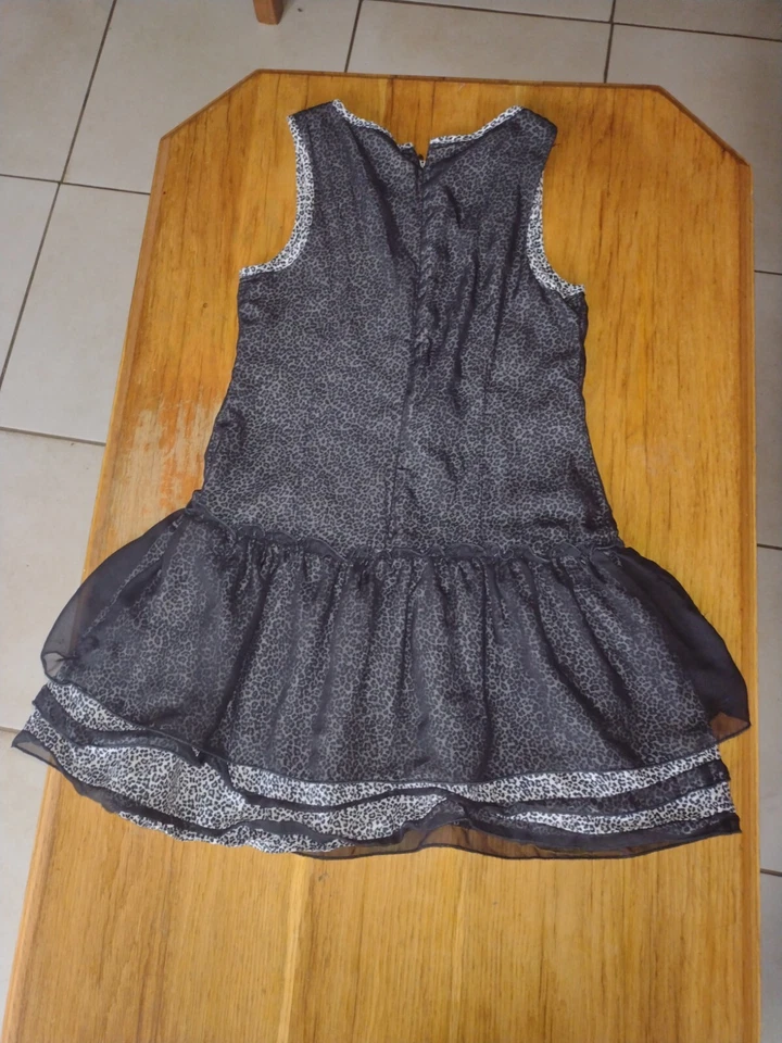 VETEMENT ROBE ETE 10ANS 140CM SANS MANCHE NOIR BLANC ORCHESTRA - Photo 4/4