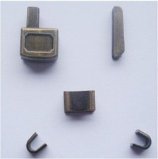 2 Sets Bronze 10 Metal Zipper Head Box Zipper Sliders Retainer Insertion Pin Ea